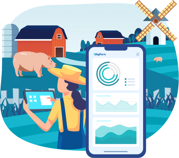 Minh hoạ nông trại số DigiFarm